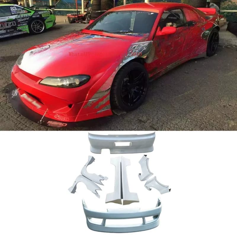 Fit For Widebody Kit Front Rear Bumper Side Skirts