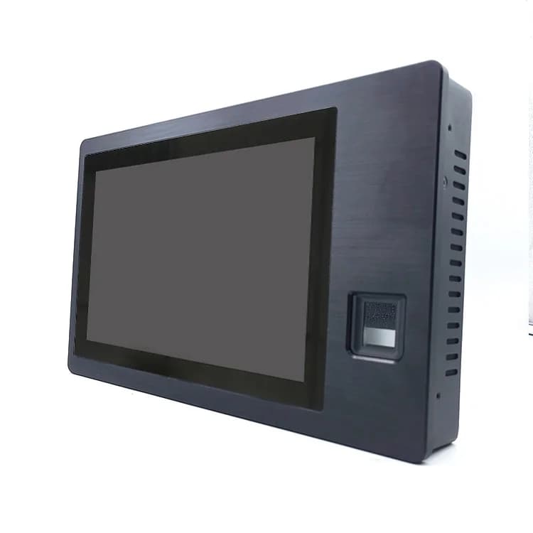 10 Inch Wall Mount Industrial Touch Panel PC POE Interface Powered Win10 Tablet with Fingerprint Scanner for Office Attendance