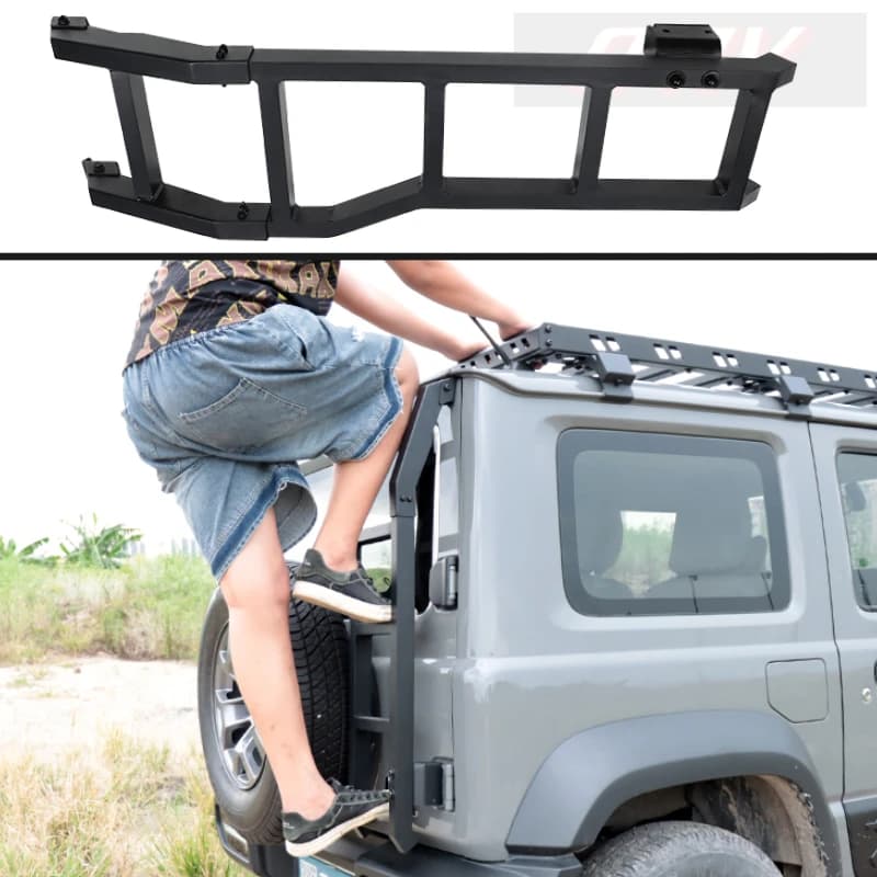 For SUZUKI Jimny JB64 JB74 Off Road 4x4 Car Accessories Aluminum Tailgate Climbing Ladder Tailgate Climbing Luggage Rack Ladder
