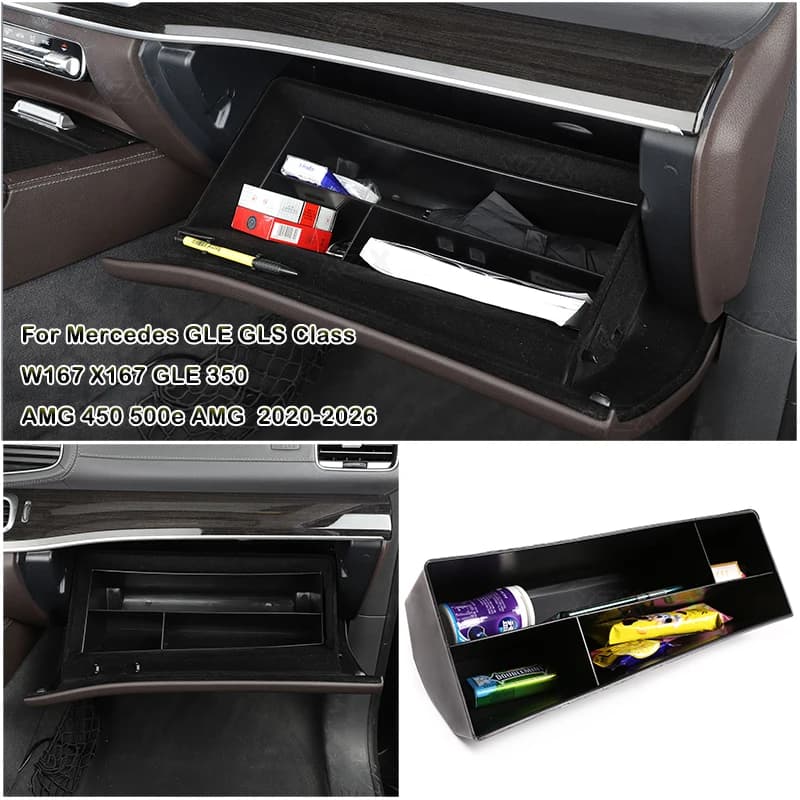 For Mercedes GLE GLS Class W167 X167 GLE 350/AMG 450 500e AMG 2020-2026 Glove Box Storage organization Box Interior Accessories