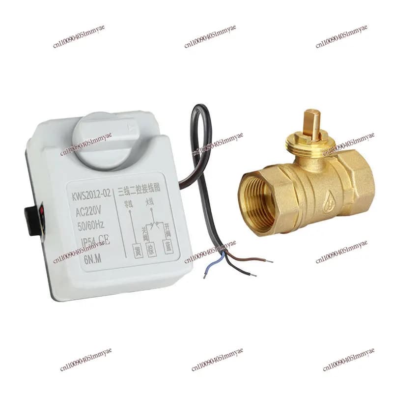 Manual Integrated Electric Ball Valve AC220V Three-Wire Two-Control Brass Construction for Enhanced Efficiency