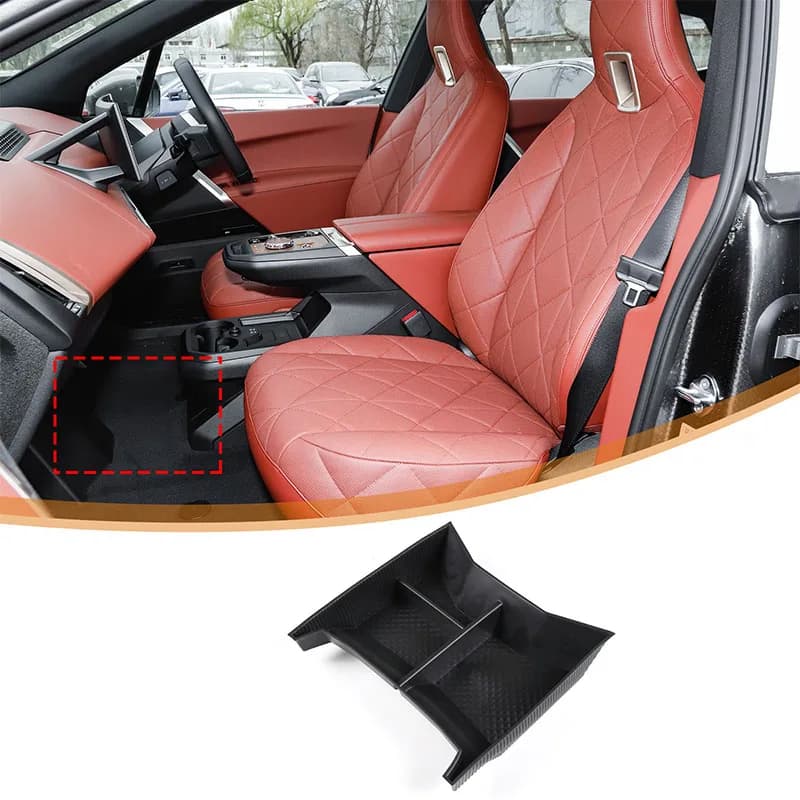 For BMW iX I20 Elektro EV 2022+ Car Central Control Organizer Storage Tray Armrest Box Container ABS Auto Accessories 1 Pcs