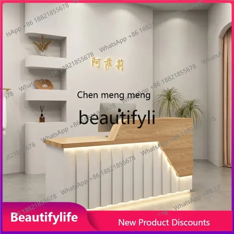 CC Cashier Counter Simple Modern Clothing Store Bar Counter Hair Salon Small Lacquered Front Desk