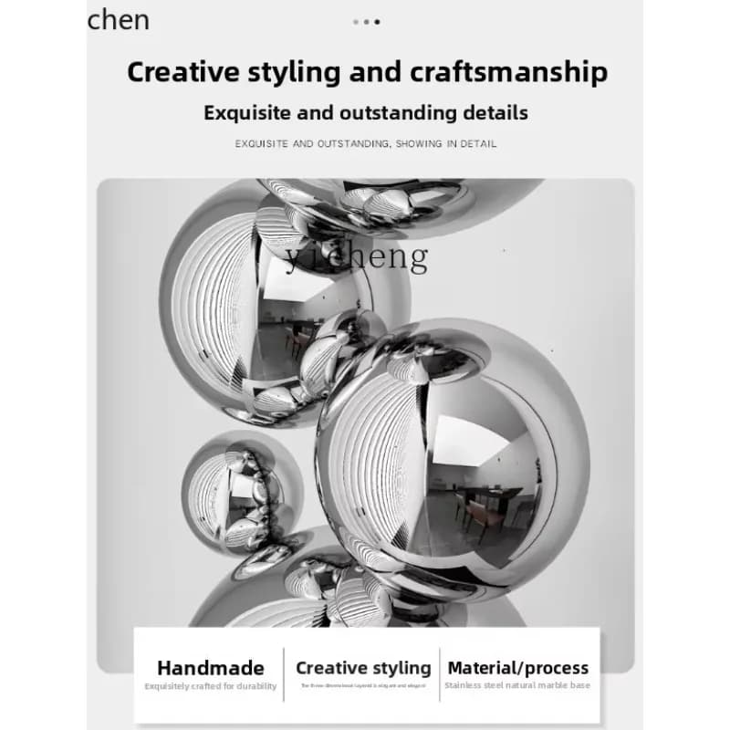 YFY  Minimalist Modern Round Ball Desktop Geometric Artwork Model Room Living Room Decoration Ornaments