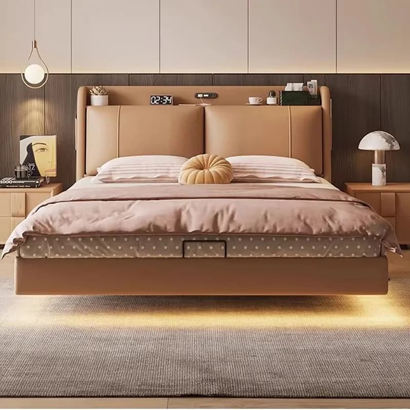 Princess Comforter Double Bed Waterproof Luxury King Size Double Bed Living Room Bedframe Lit 2 Personnes Home Furniture