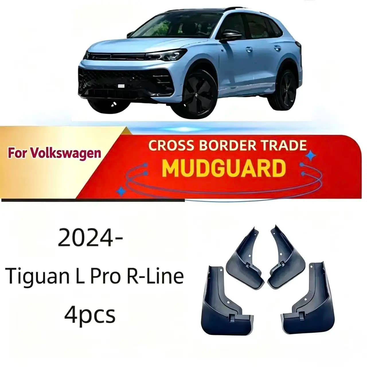 For Volkswagen Tiguan L PRO 2024 Mud Flaps car tires fenders wheel no-drill inner liners must-buy interior decoration accessores