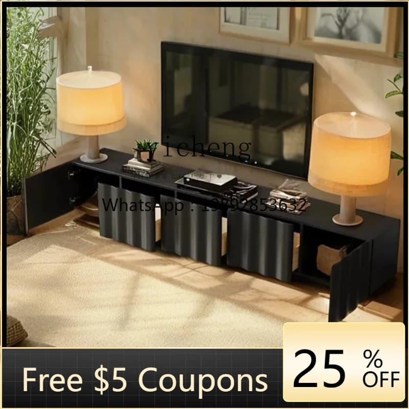 AB  Vintage Style Floor-standing TV Cabinet French High-end Small Apartment Living Room TV Cabinet
