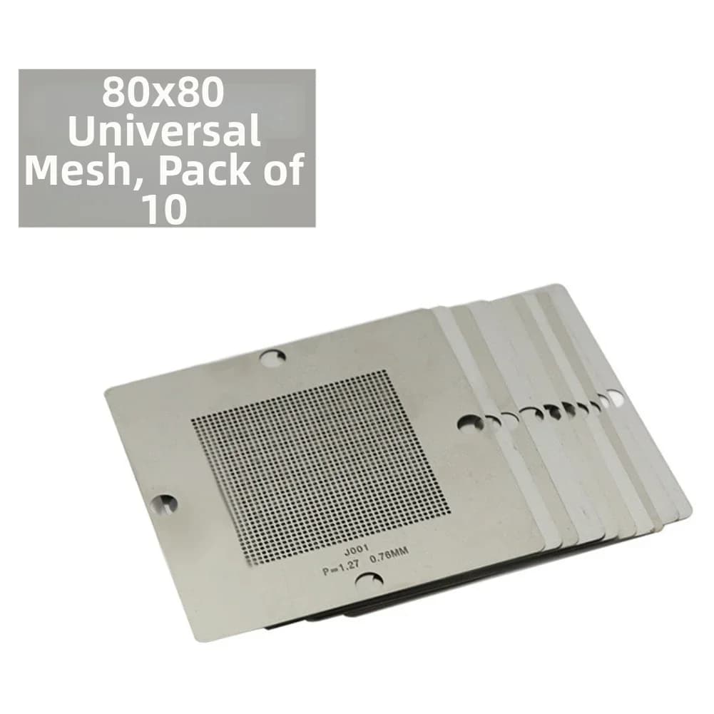 90x90mm and 80x80mm For BGA Stencil Kit for Solder Ball Placement with 0.3mm to 0.6mm Mesh Sizes and Aluminum Alloy Construction