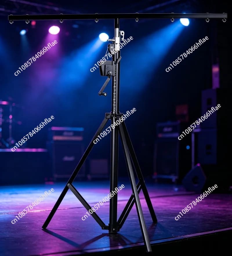3‑Meter 6‑Position Thickened Hand‑crank Lifting Tripod, Mobile Support Bracket for Stage Lighting Equipment