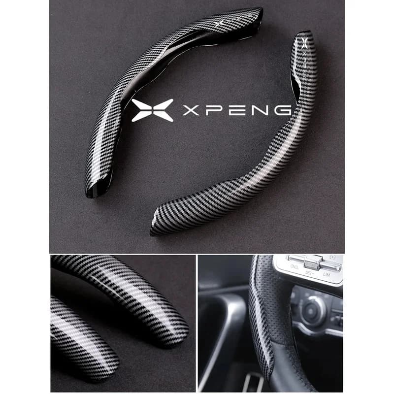 Car Carbon Fiber Texture Steering Wheel Cover For XPENG G6 XPENG P7 G9 XPENG MONA M03 G3 P5 GX X9 G7 G6 MONA L03 P7+ Accessories