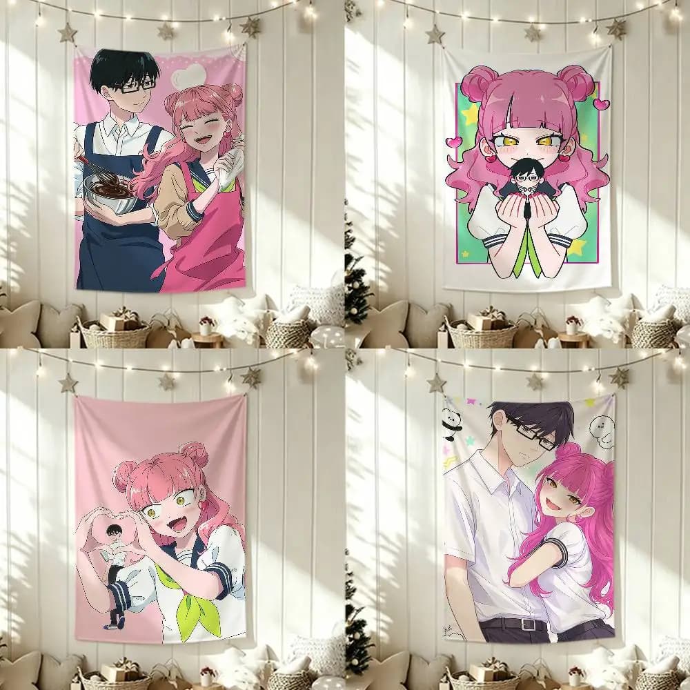 Anime Y-You and I Are Polar Opposites Flags Wall Hanging Tapestry Outdoor Garage Room Decorative flag Background Blanket