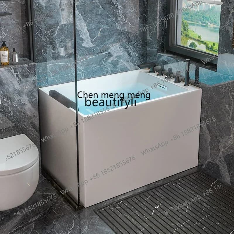 GG Acrylic seated deep bubble mini bathtub independent square bathtub 1m-1.5m