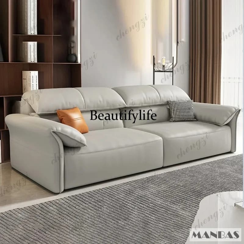 Electric Sofa Convertible for Cinema Living Room Genuine Leather Electric Multifunction Sofa Bed | Folding Sofa Beds