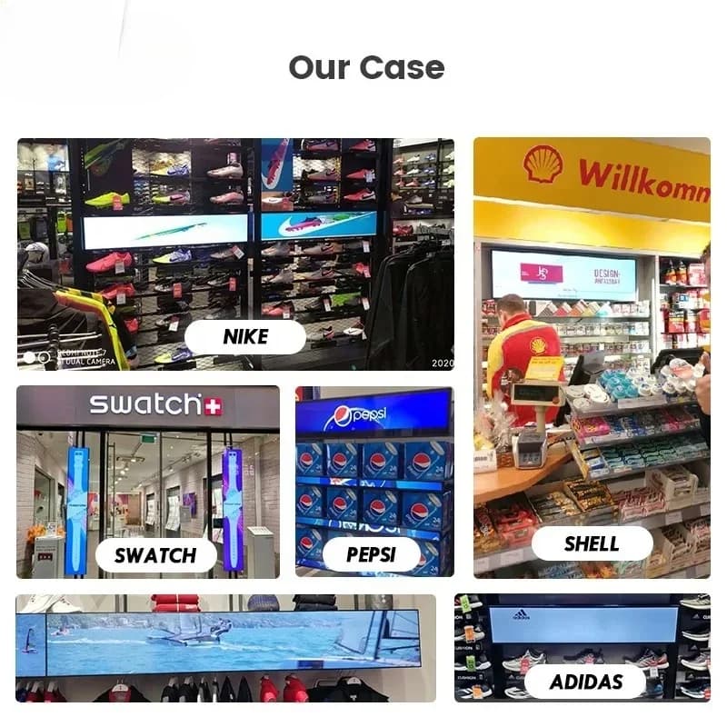 Shelf Edge Supermarket Display Stretched Bar Type Digital Sinage Lcd Android Advertising Screen