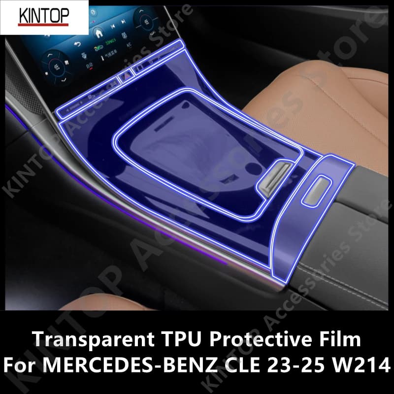 For MERCEDES-BENZ CLE 23-25 C236 A236 Car Interior Center Console Transparent TPU Protective Film Anti-scratch Repair Accessory