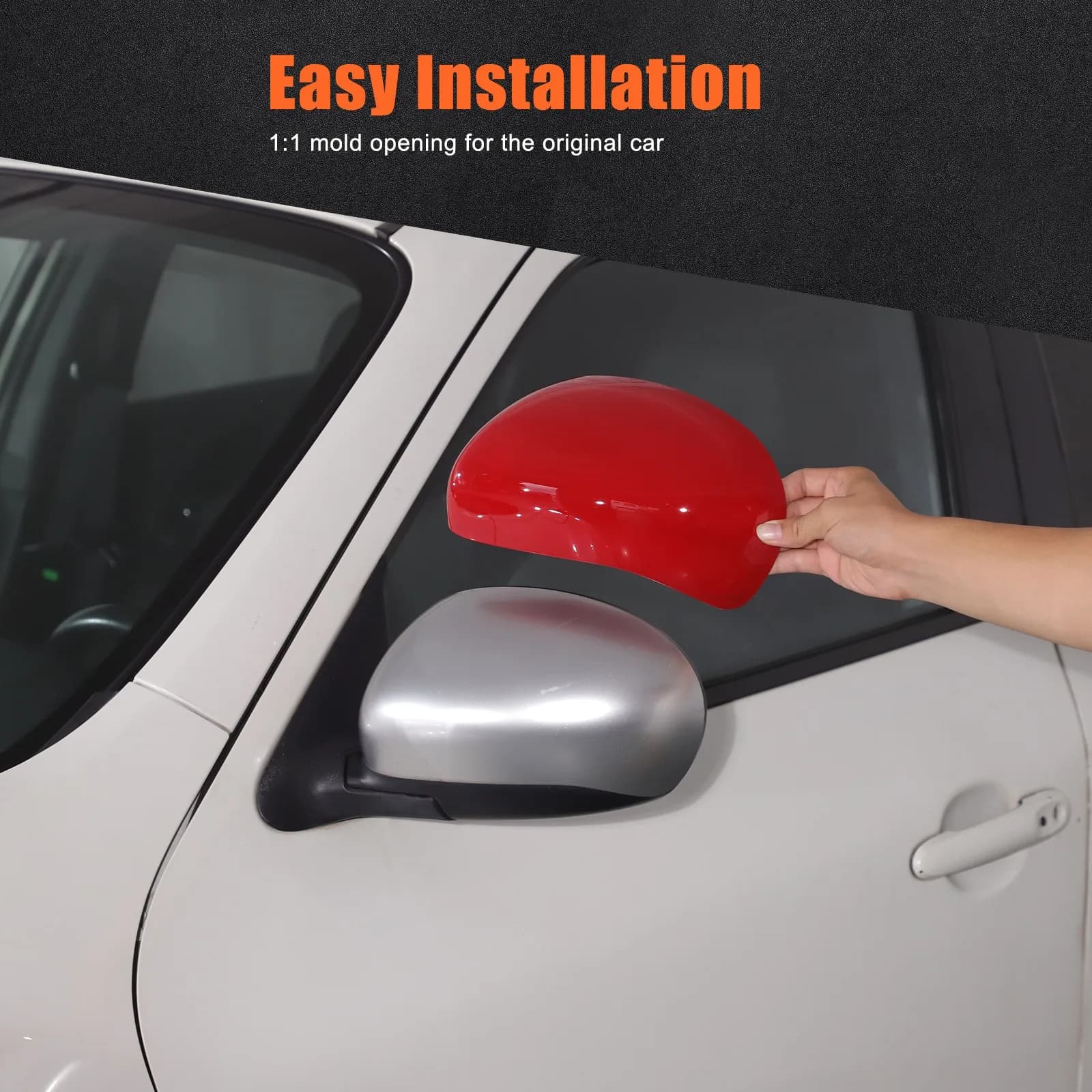 ABS Sports Red Car Rearview Mirror Cover For Nissan Juke 2010 2011 2012 2013 2014 Side Mirror Protection Trim Accessories
