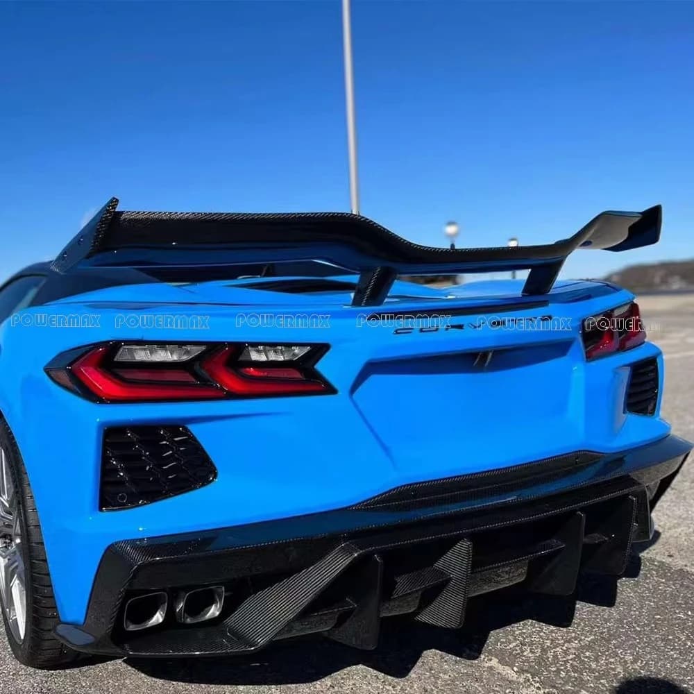 Carbon Fiber Rear Diffuser AD Style Fit for Chevrolet Corvette C8 Stingray Z51 E Ray