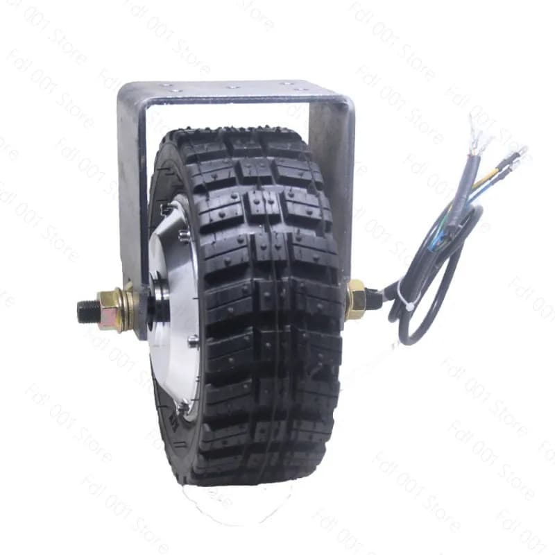 8 Inch Geared Hub Motor, Serrated Single Shaft Low Speed High Torque Brushless Motor for Robot Trolley