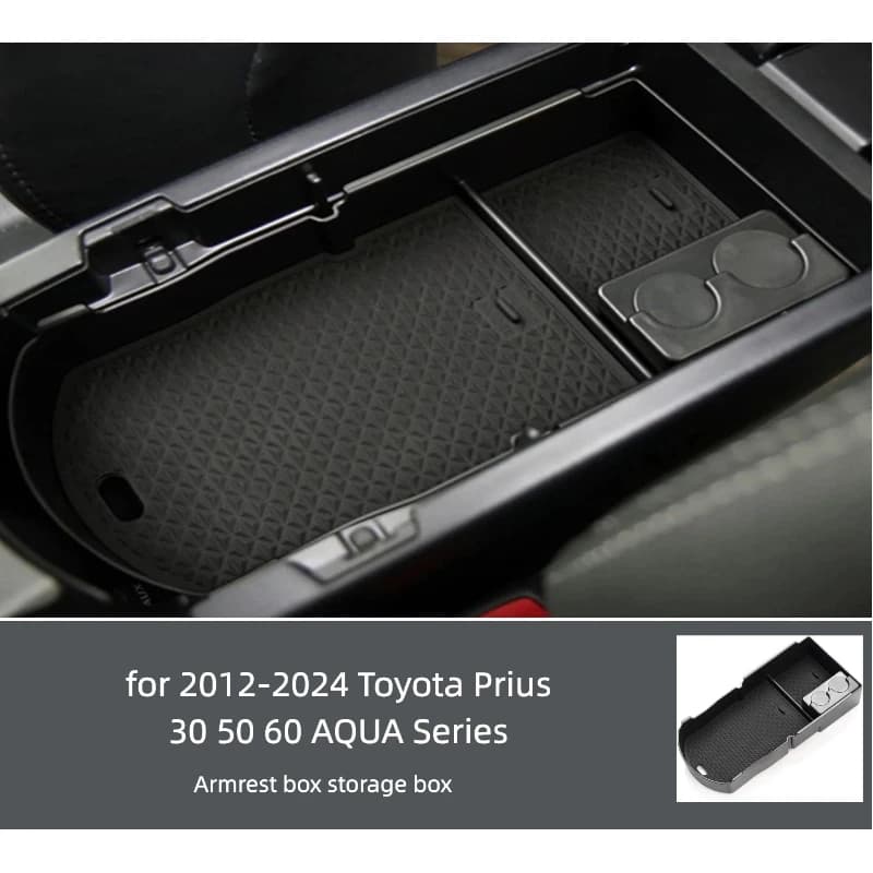 Suitable for Toyota 15-24 Prius handrail box storage box PRIUS 30 50 60 Series AQUA central control storage box