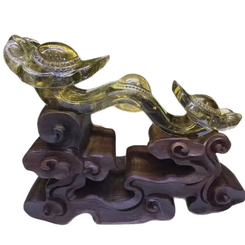 Citrine Ruyi ornament crystal transparent carving exquisite auspicious Ruyi home living room office ornament