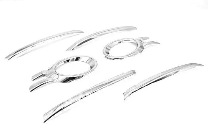 Chrome Fog Light Trim Cover & Grille Frame For Audi Q5 2008-2012 ABS Front Bumper Fog Lamp Bezel Set