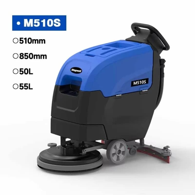 M510S Manual Walk Behind Industrial Floor Cleaning Scrubber with Electric Motor for Hotels Burnishing