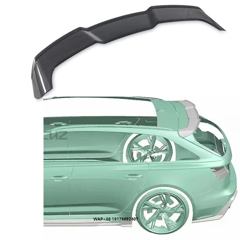 High Quality Dry Carbon Fiber Body Kit Rear Wing Roof Spoiler forAudi RS6 C8