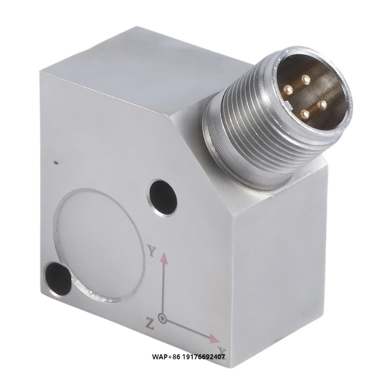 Customized Stainless Steel Shell Piezoelectric Triaxial Integrative Accelerometer Sensor 0~50g Measuring Vibration Acceeration