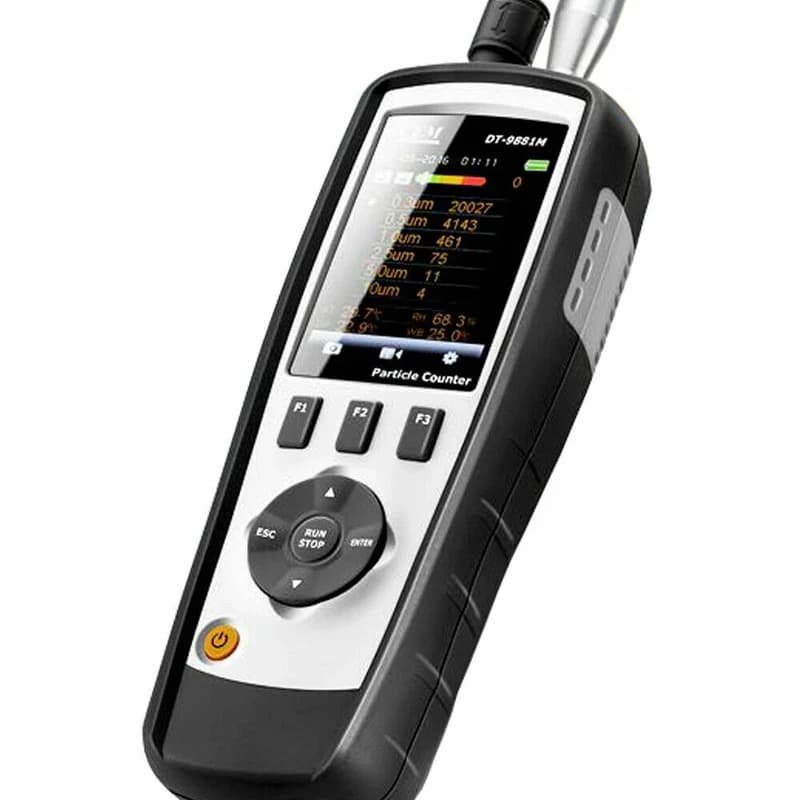 CEM DT-9881M Handheld Cleanroom Particle Counter HCHO CO (PM 0.3,0.5,1.0,2.5,5.0,10μm) Air Quality Detector with Camera