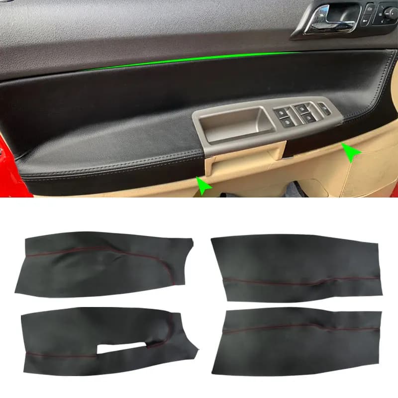 LHD For VW POLO 2004 2005 2006 2007 2008 2009 2010 2011 Hatchback/Sedan Micro Leather Car Interior Door Panel Armrest Cover Trim