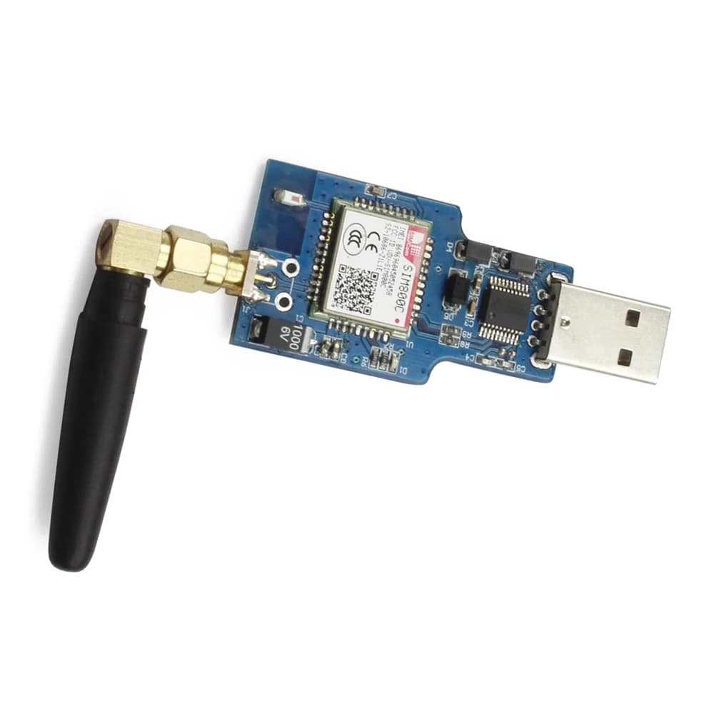 USB to GSM Serial Port GPRS SIM800C Module CH340T Chip for Wireless Bluetooth-compatible SMS Messaging with Antenna