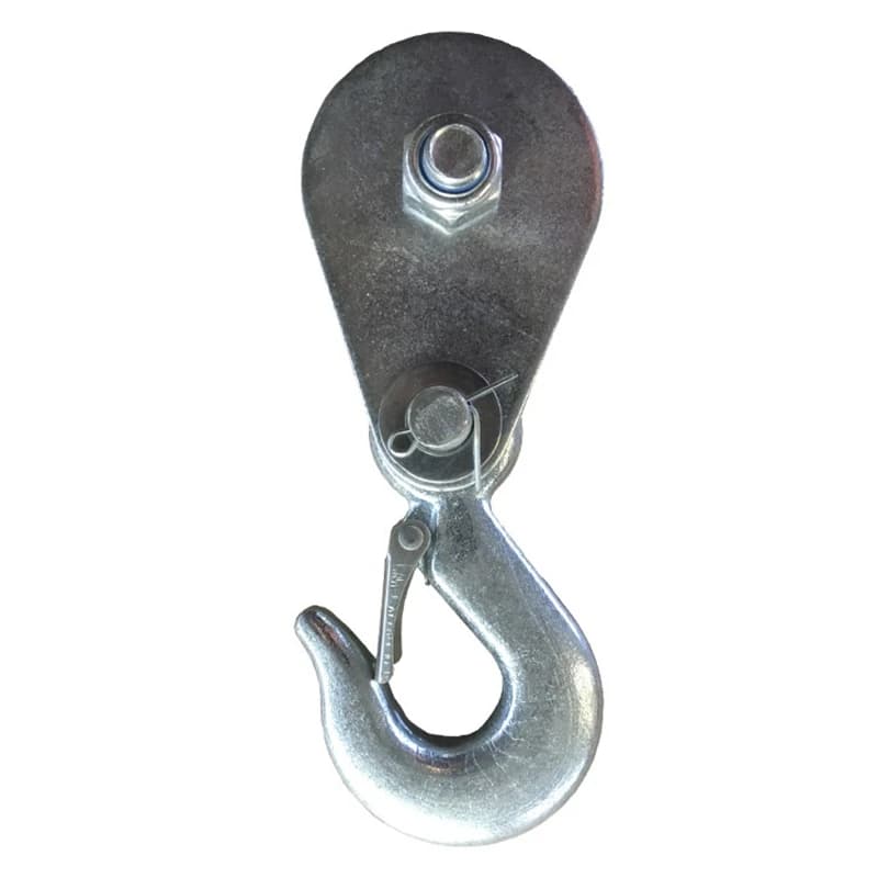 500kgs Electric Winch Hook Lifting Pulley High Strength Steel Wheel Lifting Rope Pulley Block Hook