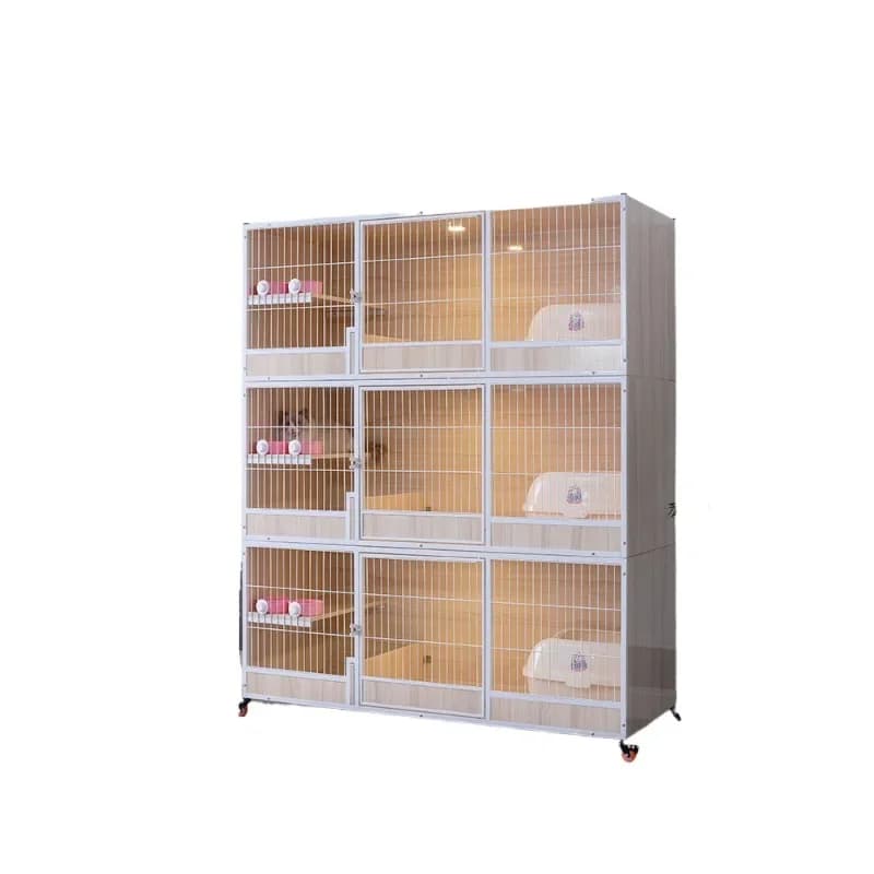 Household cat cage, cat cabinet three-layer combination large.