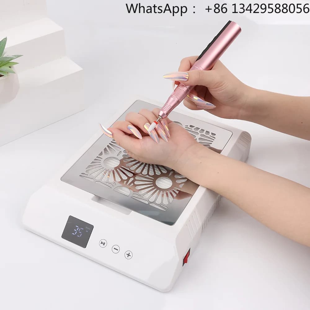 Professional Quiet Operation Fast Shipping 85W Strong Suction Nail Art Dust Extractor Nail Dust Vacuum for Acrylic Dust
