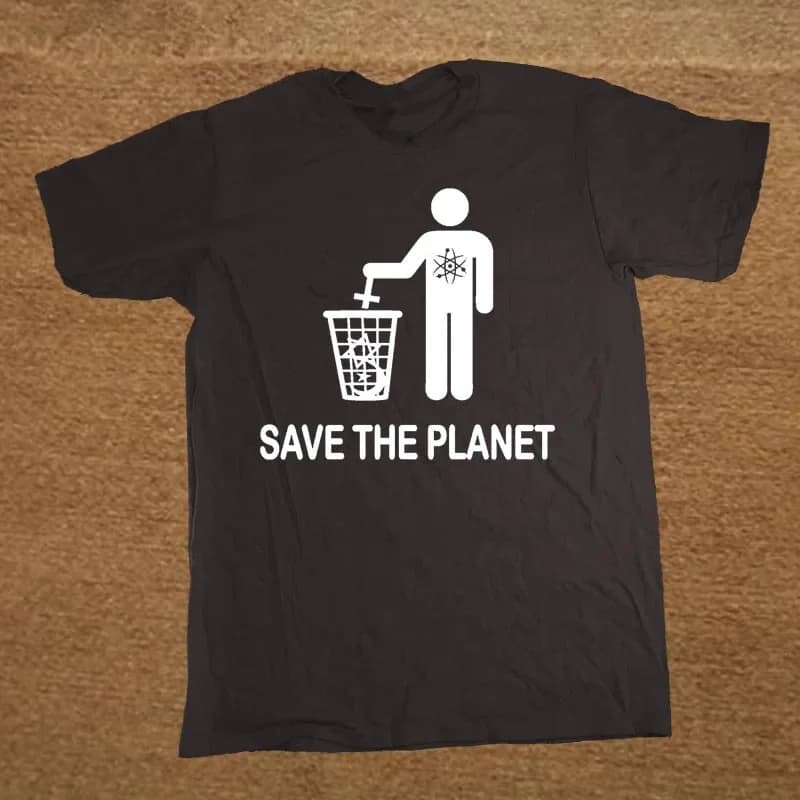 Funny Save The Planet Atheist T-Shirt Summer Cotton O-Neck Short Sleeve Men's T Shirt New S-3XL