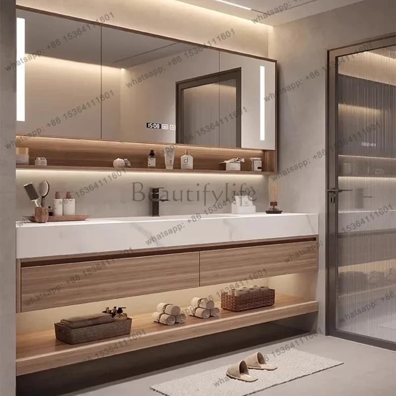 LD Modern Luxury Cupboard Paper Drawers Partitions Display Toilet Shelves Bathroom Cabinet Storage Archivadores Home