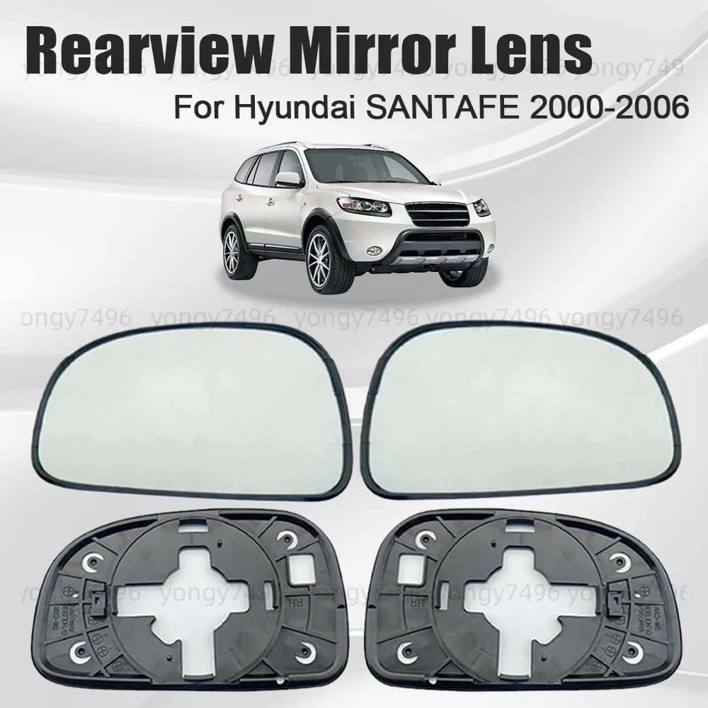 Cars Accessories Rearview Mirror Lens For Hyundai SANTAFE 2000 2001 2002 2003 2004 2005 2006 Replace Mirrored Glass Styling