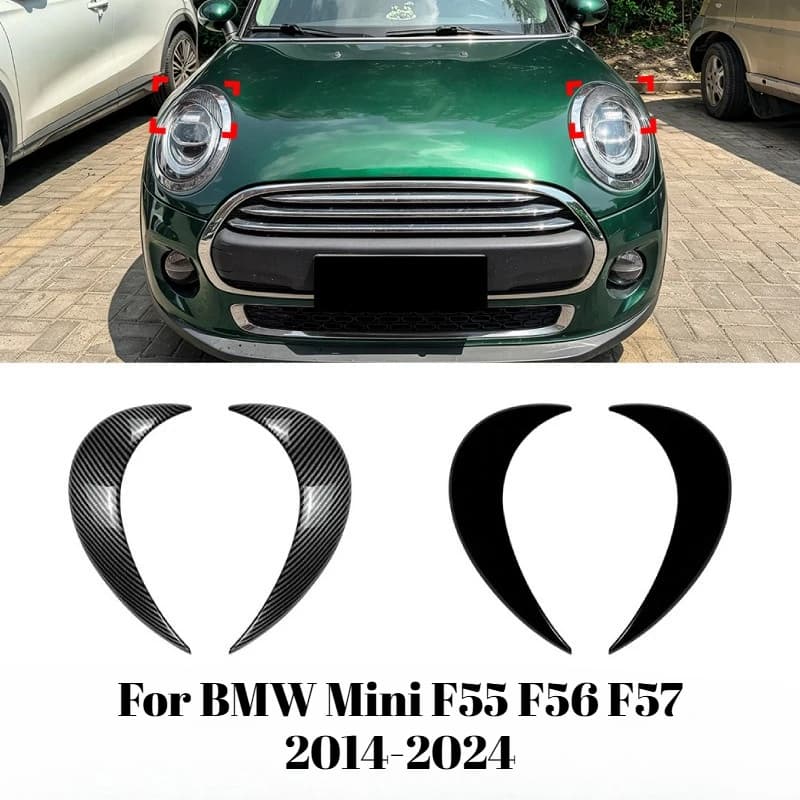 Headlight Eyebrow Decal For BMW Mini F55 F56 F57 2014-2024 Exterior Decoration Car Styling Auto Accessories Tuning Parts Upgrade