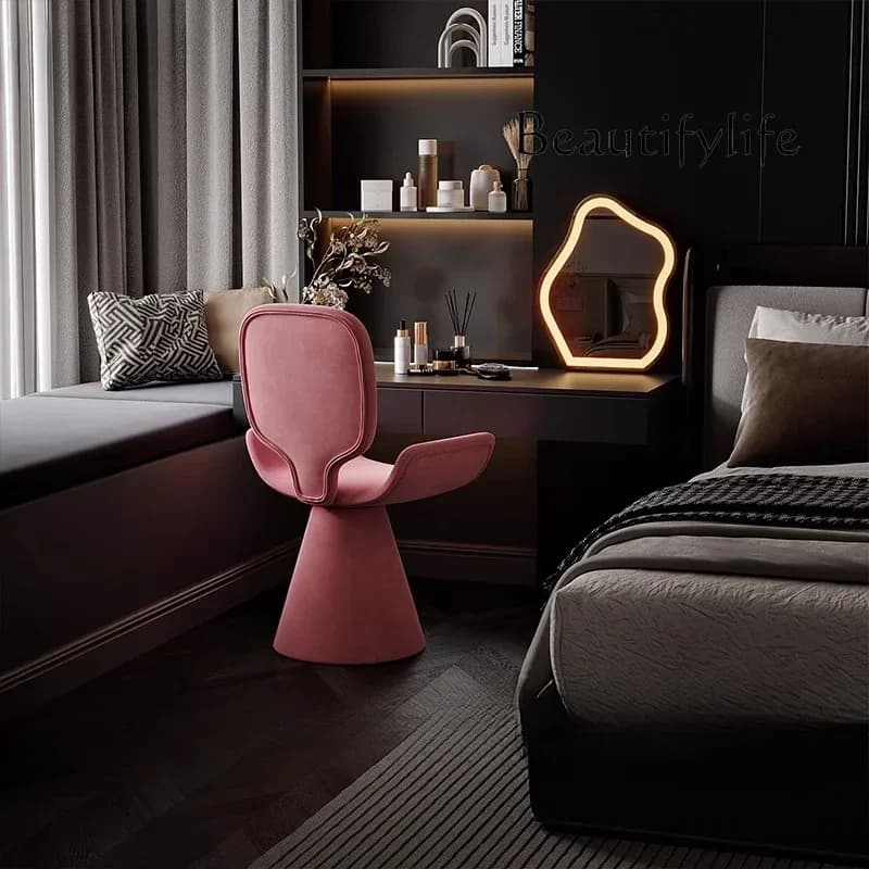 M Bedroom Light Luxury Premium Makeup Stool Master Bedroom Dressing Chair Simple Backrest Stool Home