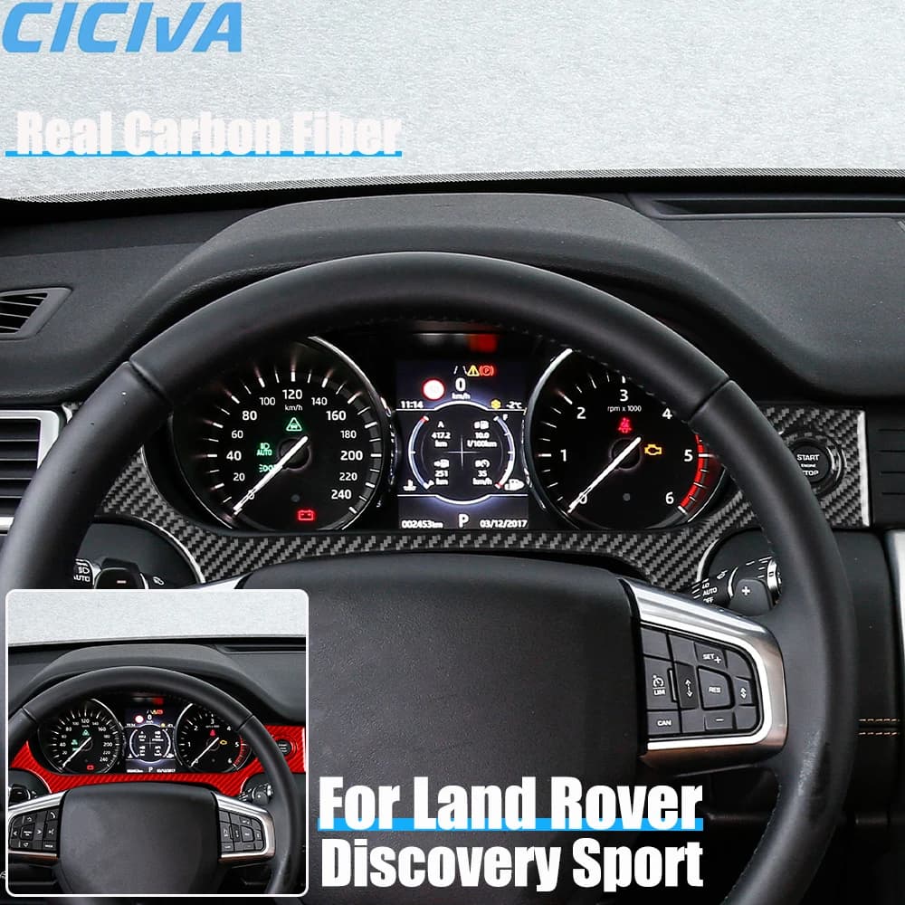 Carbon Fiber Car Accessories Speedometer Decorative Panel Trim Cover Soft Sticker For Land Rover Discovery Sport L550 2015-2019