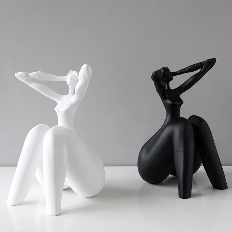 Modern minimalist creative art abstract figure ornament model room sales department hotel living room entrance soft decoration
