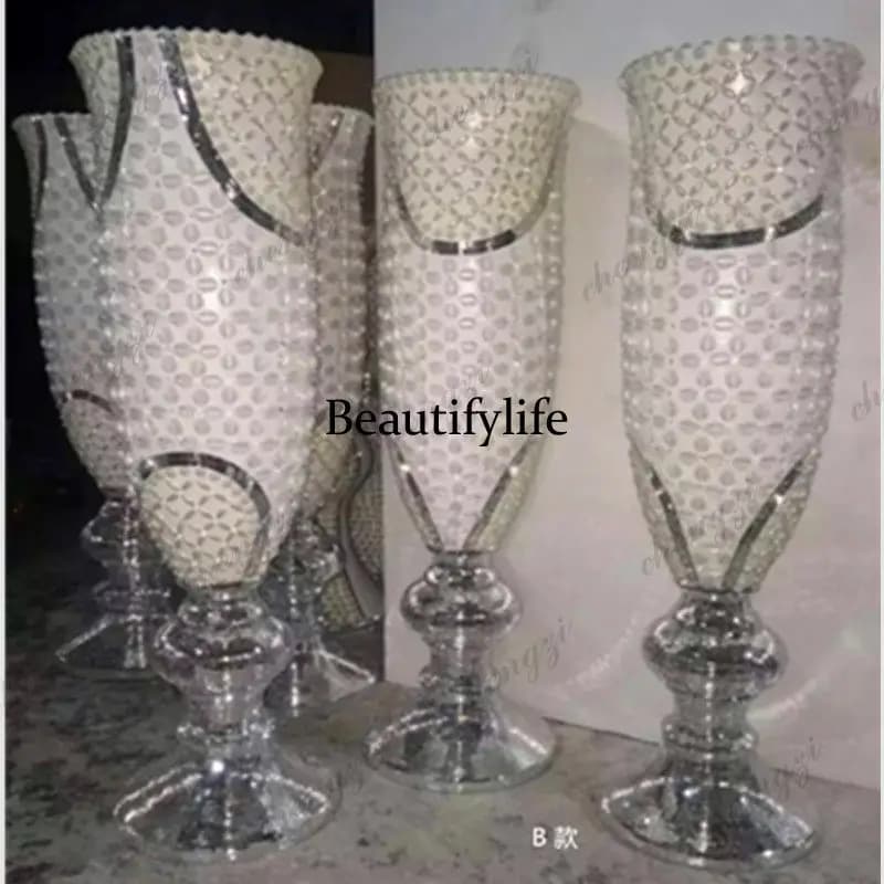 Resin simple modern fake flower floor large vase FRP flower ware hotel shopping mall club home decoration ornament