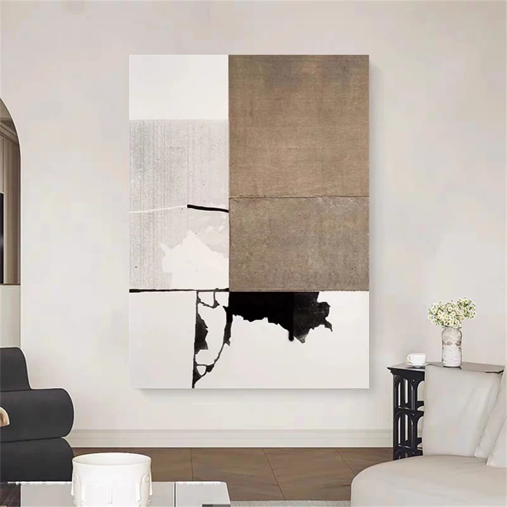 Artist Hand-Painted High Quality Abstract Grey Oil Paintings On Canvas Beautiful White And Grey Colors Oil Painting For Wall Art