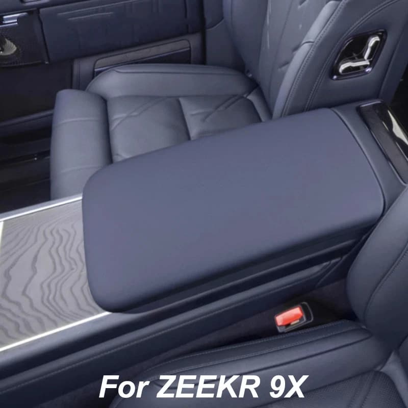 For Zeekr 9X 2025 2026 Car Armrest Box Leather ABS Protective Cover Scratch Resistant Accessories