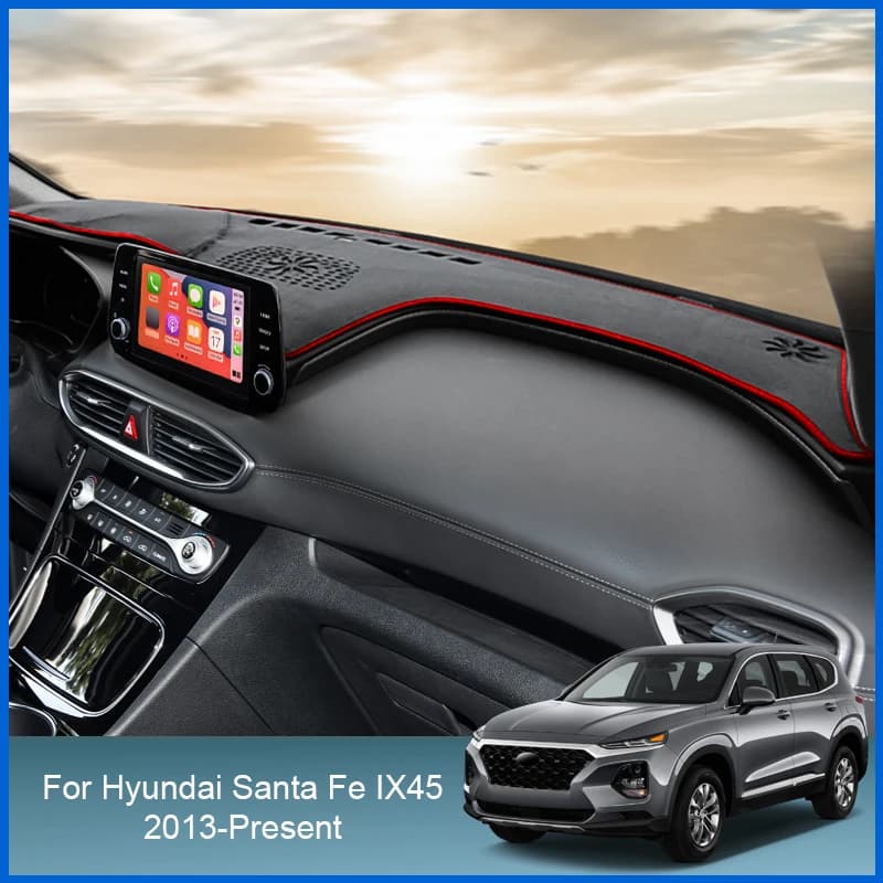 For Hyundai Santa Fe IX45 DM TM 2013-Present Auto Dashboard Cover Protective Pad Artificial Sunshade Carpet Car Accessories
