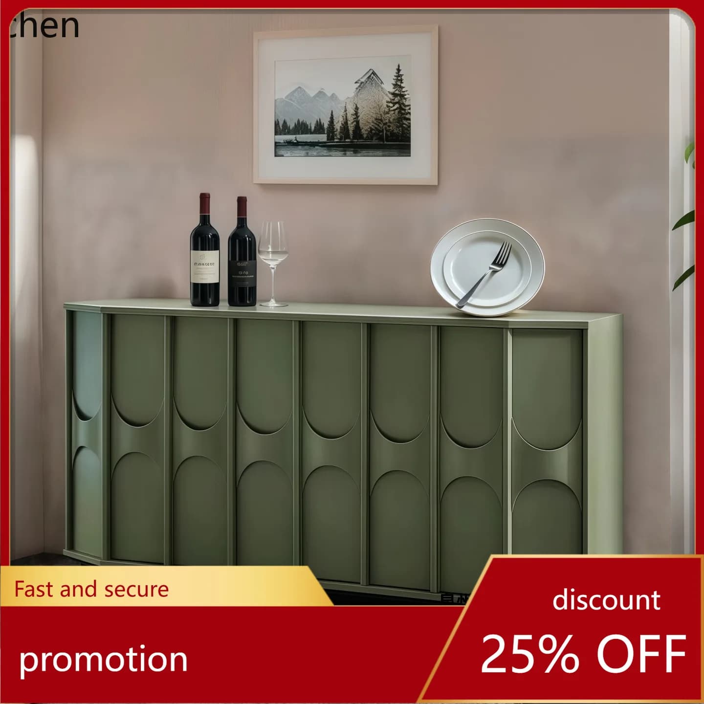 YFY Sideboard Entryway Shoe Cabinet Simple Bedroom Storage Tea Cabinet