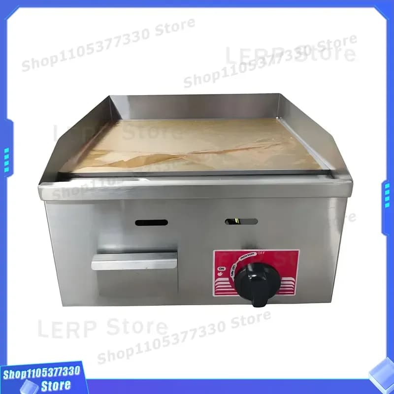 Stainless Steel Commercial Teppanyaki Grill Flat Gas Fryer for Outdoor Camping BBQ Pancake Countertop Cooking Pan