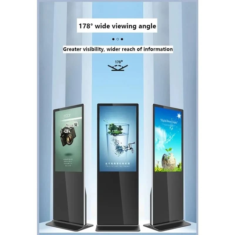 55 Inch Android Indoor Digital Signage Display Kiosk with Standalone Floor Installation Text Welcome Screen And SDK Function - A