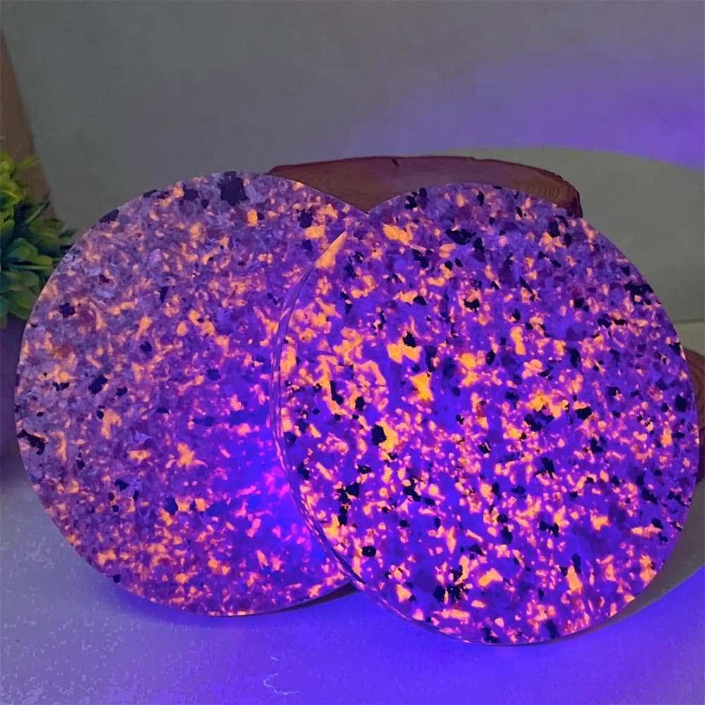 Garnet Slab Slice Stone Quartz Fluorescence Stone Quartz Natural Feng Shui Reiki Crystal Mineral Decoration Gift Feng Shui Energ