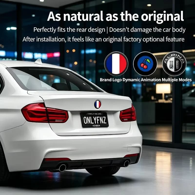 Customizable high-definition LED dynamic trunk sign, suitable for BMW E46, E39, E87, E90, E28, E53, E30, E60, E34, E36, E61, etc